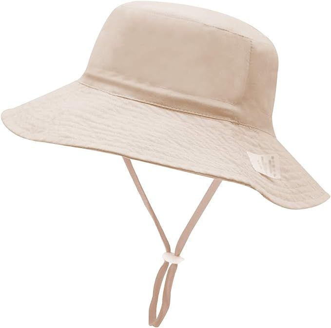 XIAOHAWANG Toddler Sun Hats UPF 50+ Baby Bucket Hat for Boys and Girls Kids Summer Beach Cap Adju... | Amazon (US)