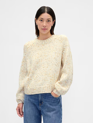 Cotton-Blend Relaxed Crewneck Sweater | Gap (US)