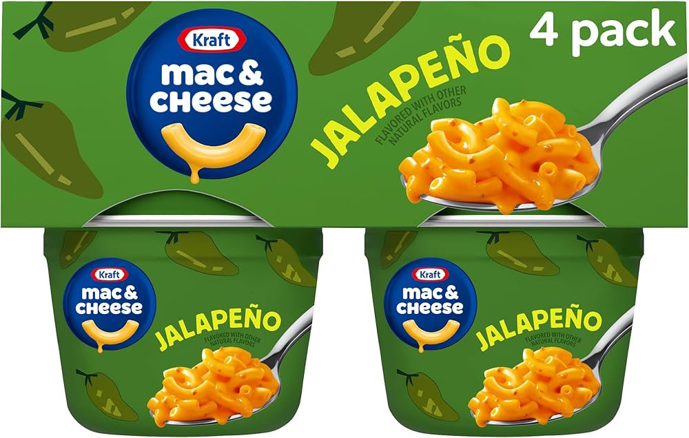 Kraft Jalapeno Flavored with Other Natural Flavors Mac & Cheese Macaroni and Cheese Dinner, 4 ct ... | Amazon (US)