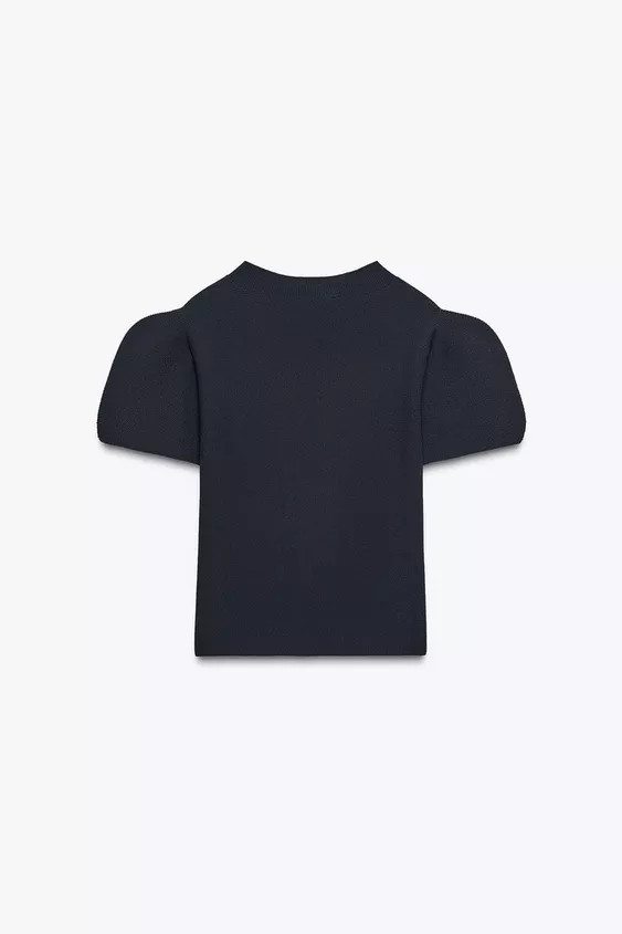 BALLOON SLEEVE KNIT TOP | Zara US