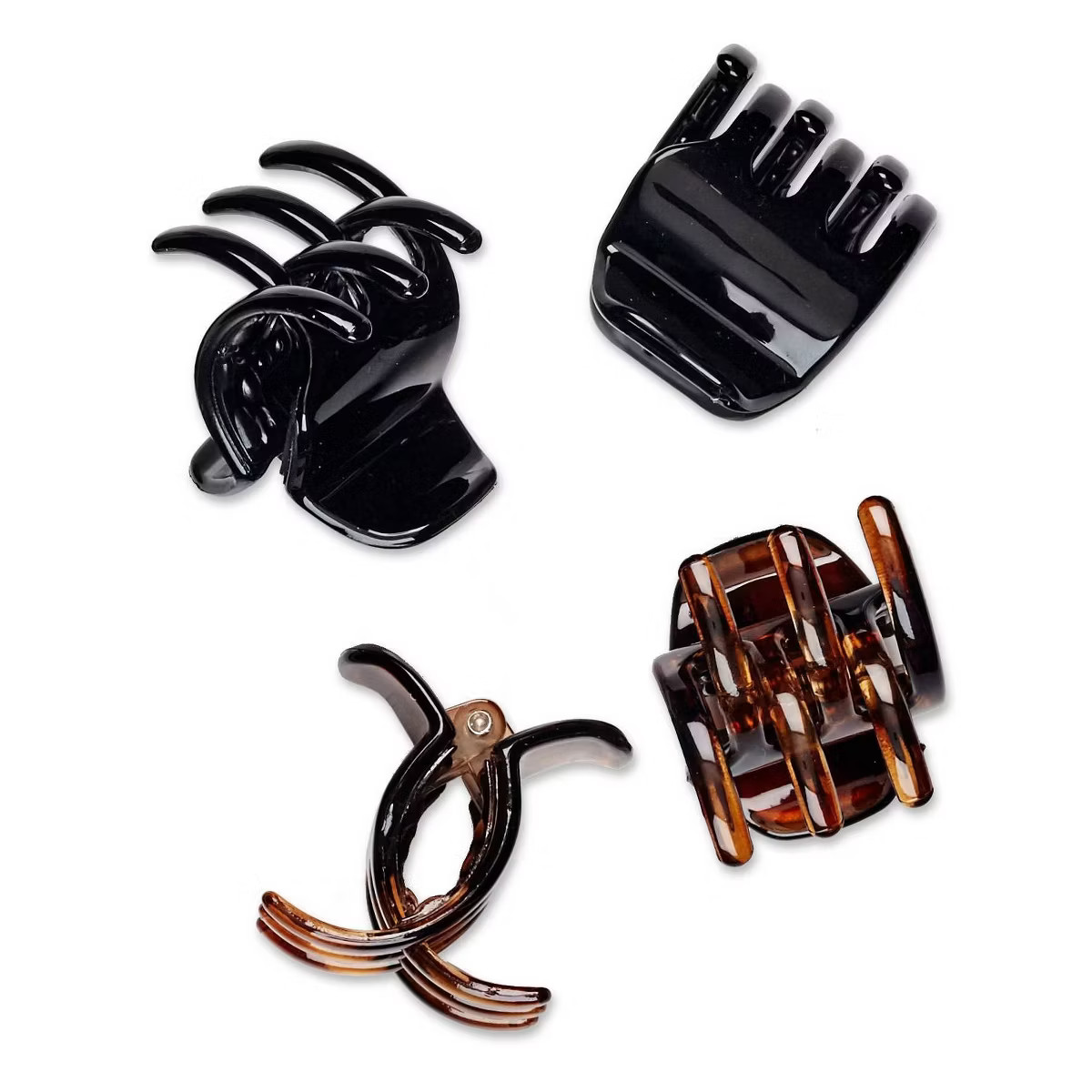 scünci No-Slip Grip Claw Clips - Tortoise/Black - All Hair - 4pk | Target