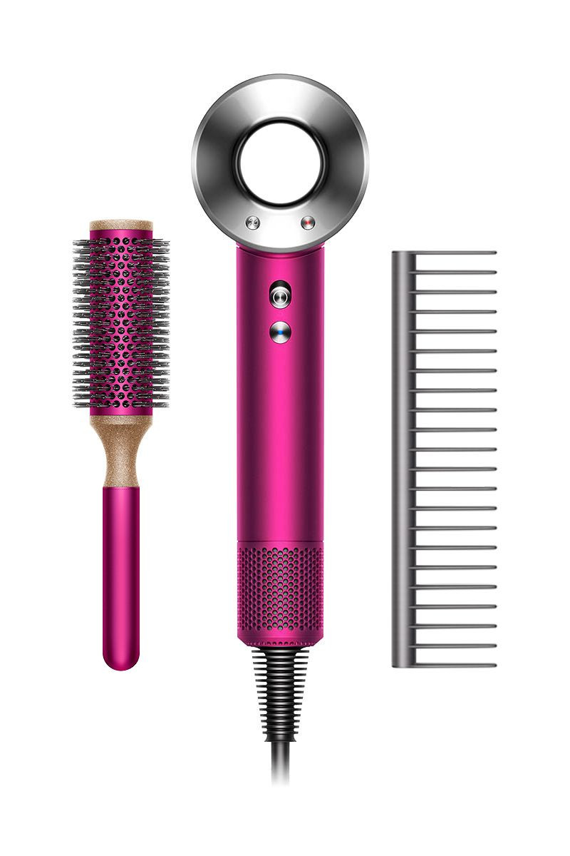 Dyson Supersonic hair dryer Fuchsia/Nickel with styling set | Dyson (US)