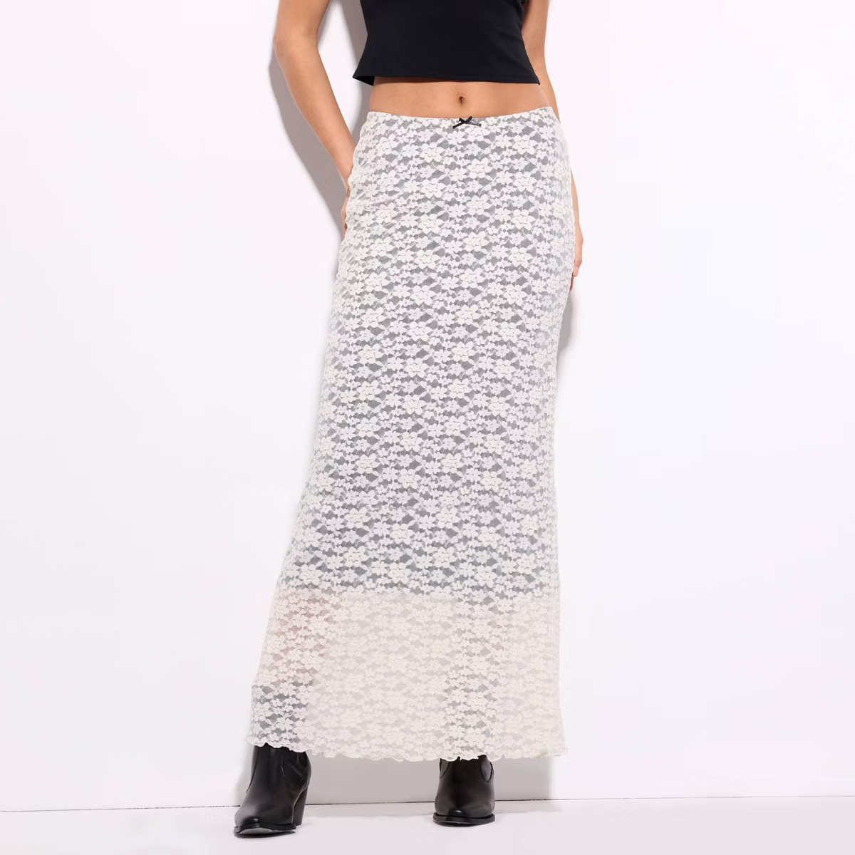 Women's Lace Maxi Skirt - Wild Fable™ Cream | Target