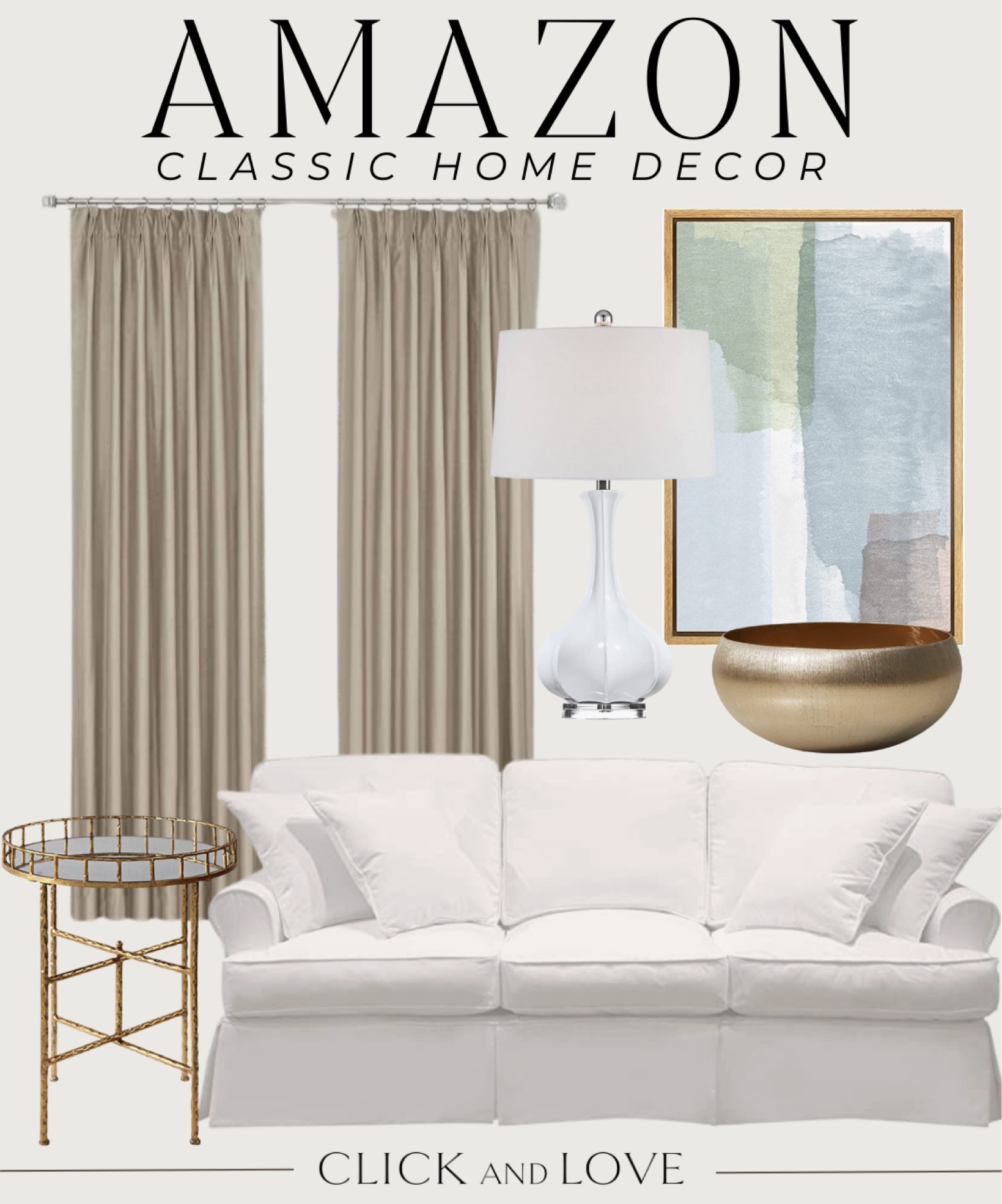 Amazon Classic Home Decor 🤍 these gold accents are stunning!

Amazon, Amazon home, Amazon home decor, classic home decor, modern home decor, traditional home decor, neutral home decor, drapery, curtain panels, end table, side table, accent lighting, lamp, table lamp, gold bowl, decorative bowl, abstract art, colorful art, art under 50, slip cover sofa, neutral sofa, budget friendly sofa #amazon #amazonhome



#LTKunder100 #LTKhome #LTKstyletip