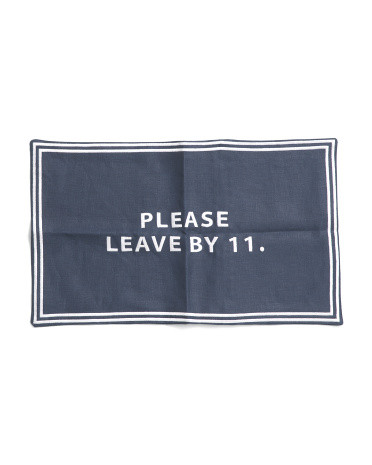 12x20 Linen Please Leave Embroidered Pillow Cover | TJ Maxx
