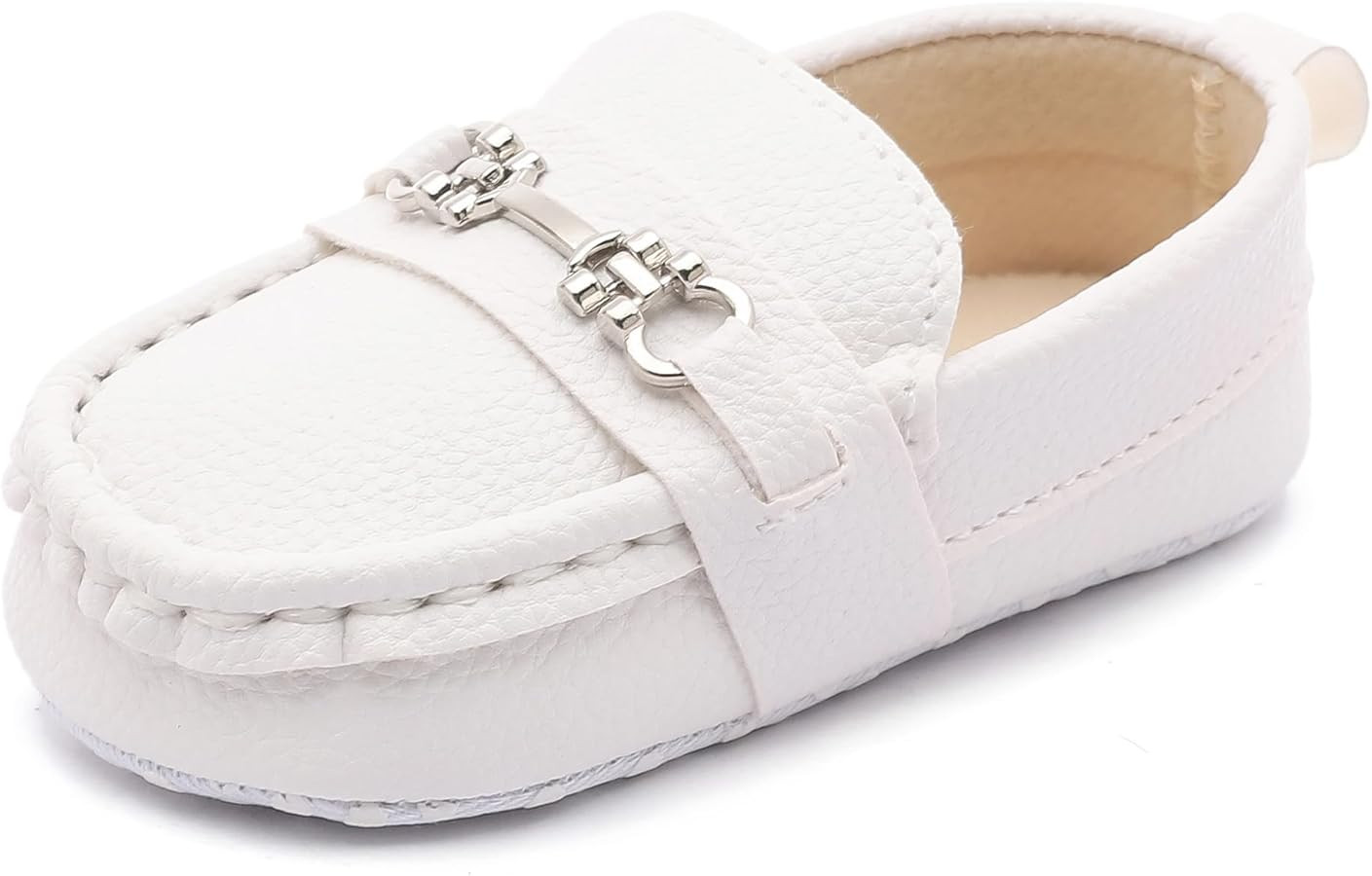 LONSOEN Baby Girls Boys Loafers Prewalker Dress Crib Shoes | Amazon (US)
