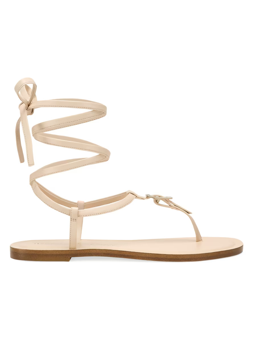 Stuart Weitzman Georgie Lacquered Leather Sandals | Saks Fifth Avenue | Saks Fifth Avenue