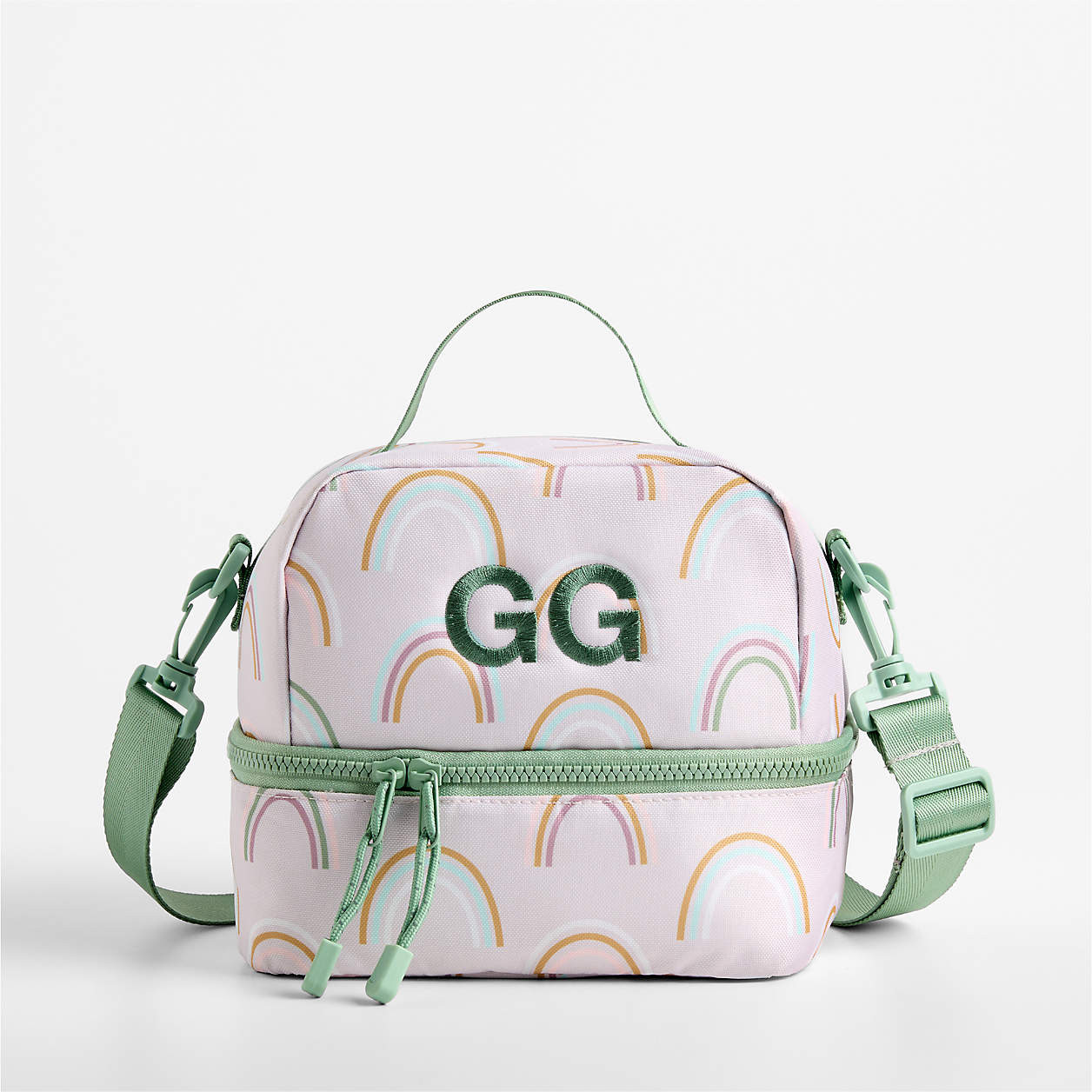 Asha Rainbow Dual Compartment Soft Insulated Kids Lunch Box + Reviews | Crate & Kids | Crate & Barrel