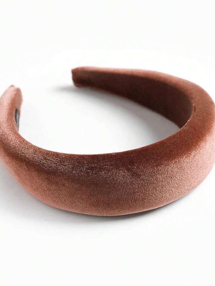 1pc Solid Color Velvet Headband, Simple Sponge Hairband For Adults, Wide-Edge Wash Face Headwear, Suitable For Women/Girls, Hair Accessories ,Head Piece ,Diadema ,Hair Hoop | SHEIN