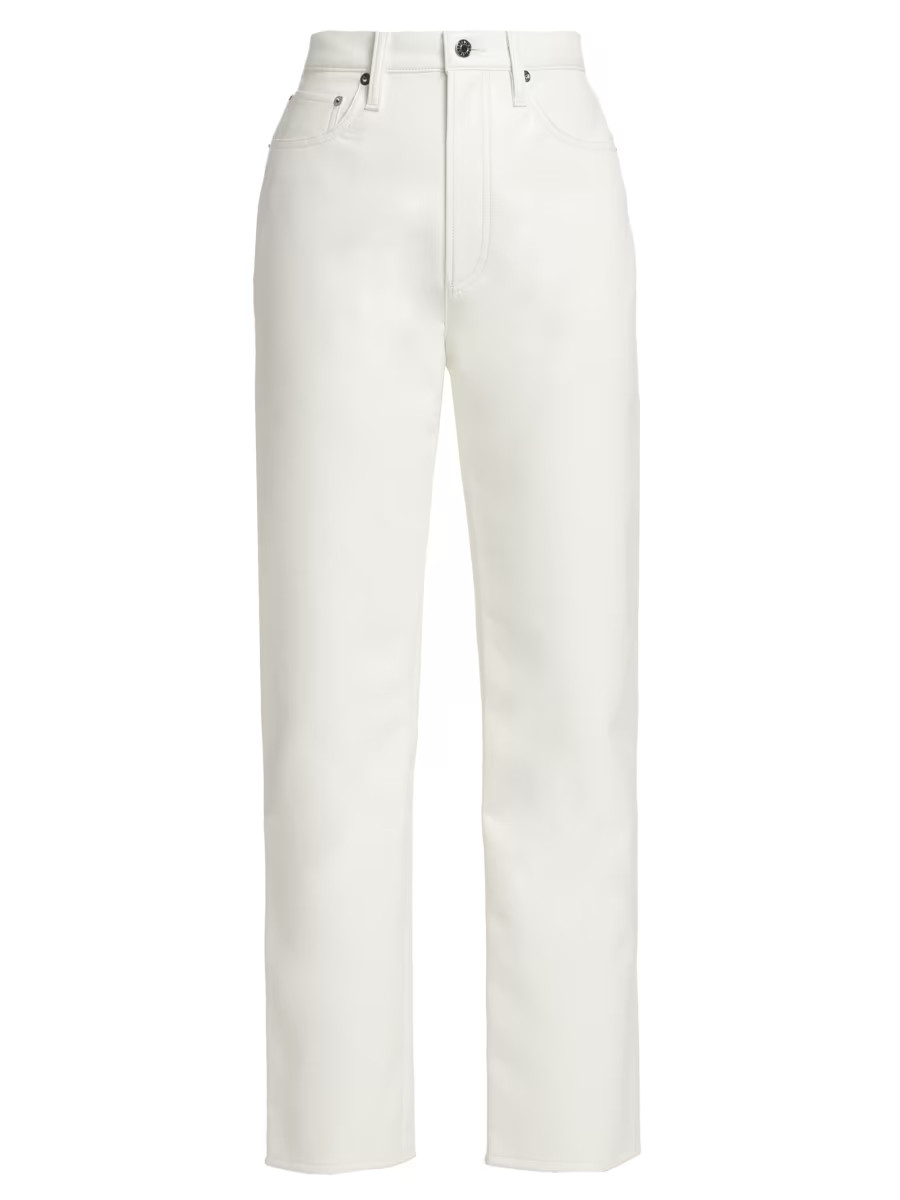 90s Pinch Waist Leather Jeans | Saks Fifth Avenue