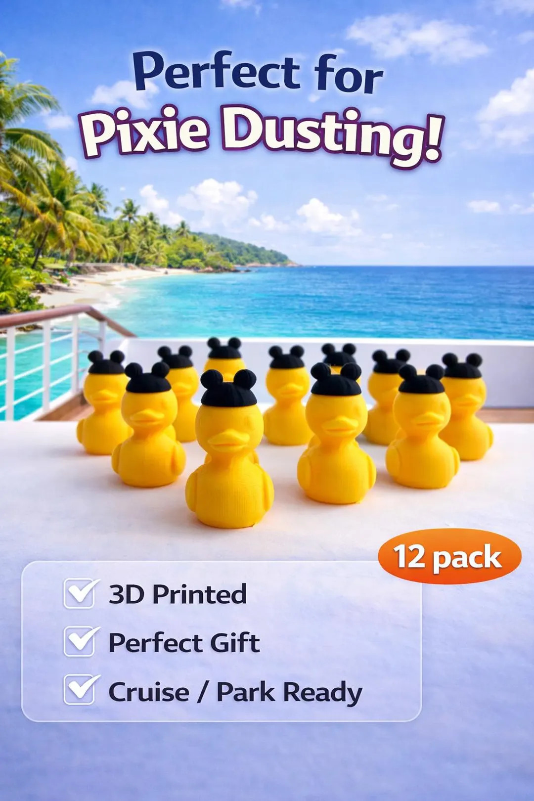 Disney Cruise Ducks 12 Pack | Mickey Cruise Ducks | Duck Hiding Game | 3D Printed Mini Ducks | Pi... | Etsy (Global)