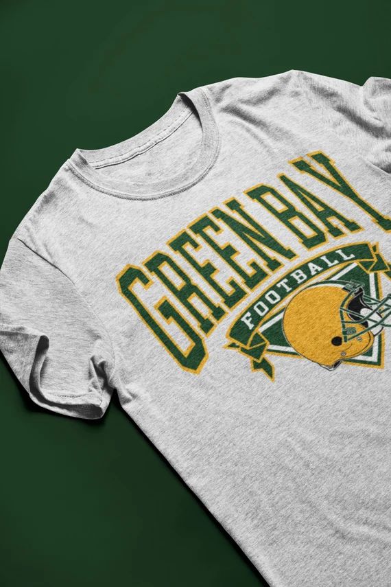 Green Bay Football T-Shirt | Vintage Style Green Bay Football T-Shirt | Green Bay T-Shirt | Footb... | Etsy (US)