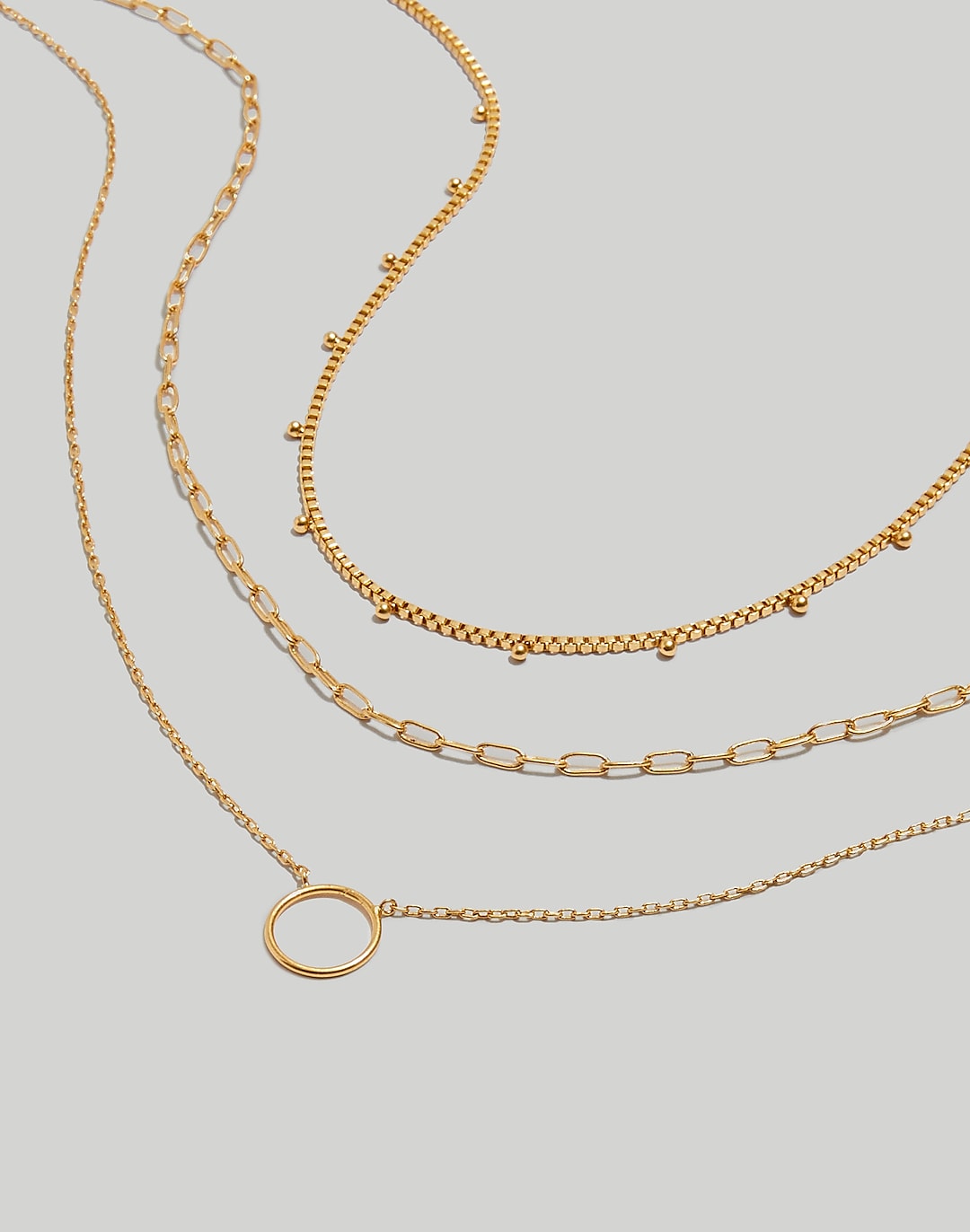 Three-Piece Dotted Chain Necklace Set | Madewell