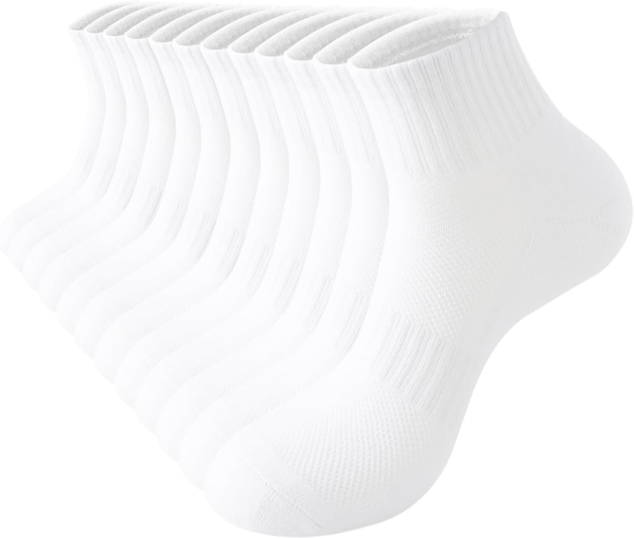 Amazon.com: Rehelu White Ankle Socks Crew Socks for Women, Cotton Running Gym Workout Socks for W... | Amazon (US)
