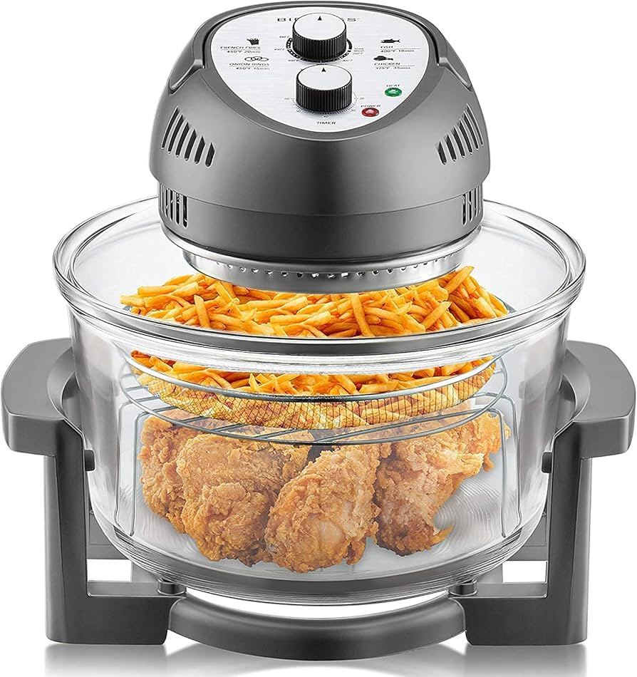 Big Boss 16Qt Glass Air Fryer Oven – Extra Large Non Toxic Air Fryer Halogen Oven with 50+ Air ... | Amazon (US)