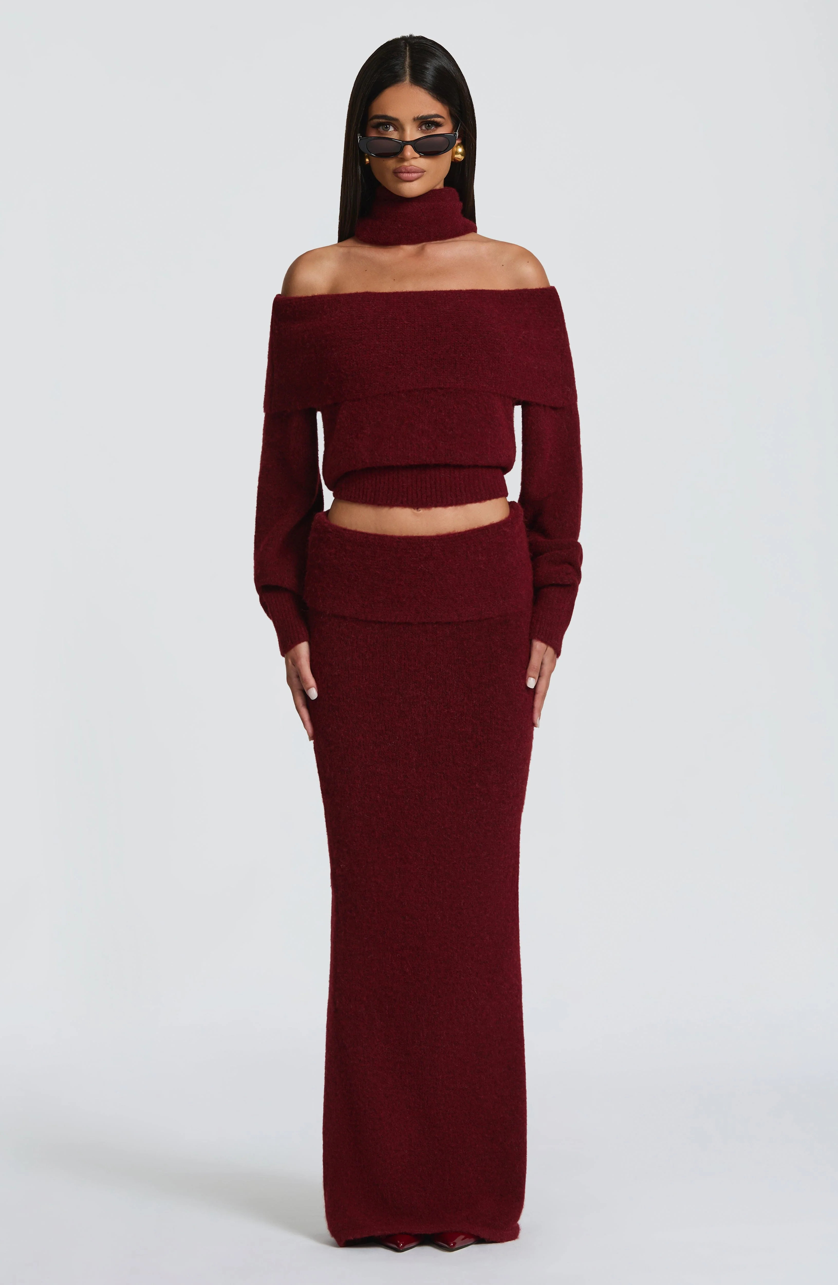 Andie Maxi Skirt - Burgundy | Babyboo (global)