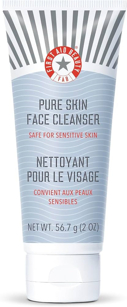 First Aid Beauty Pure Skin Face Cleanser, Sensitive Skin Cream Cleanser with Antioxidant Booster,... | Amazon (US)