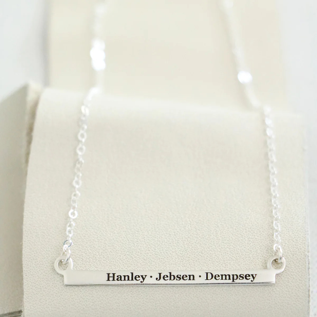 horizontal bar necklace { sterling silver } | Chic Mama Jewelry