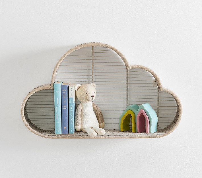 Quinn Rattan Cloud Shelf | Pottery Barn Kids