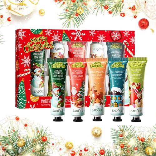 paminify Christmas Hand Cream Gift Set For Women and Men,Ideal Cute Christmas Stocking Stuffers For Teen Girls,Niacinamide Moisturizing Travel Size Mini Holiday Hand Lotion for Dry Cracked Hand,5 Pcs | Amazon (US)
