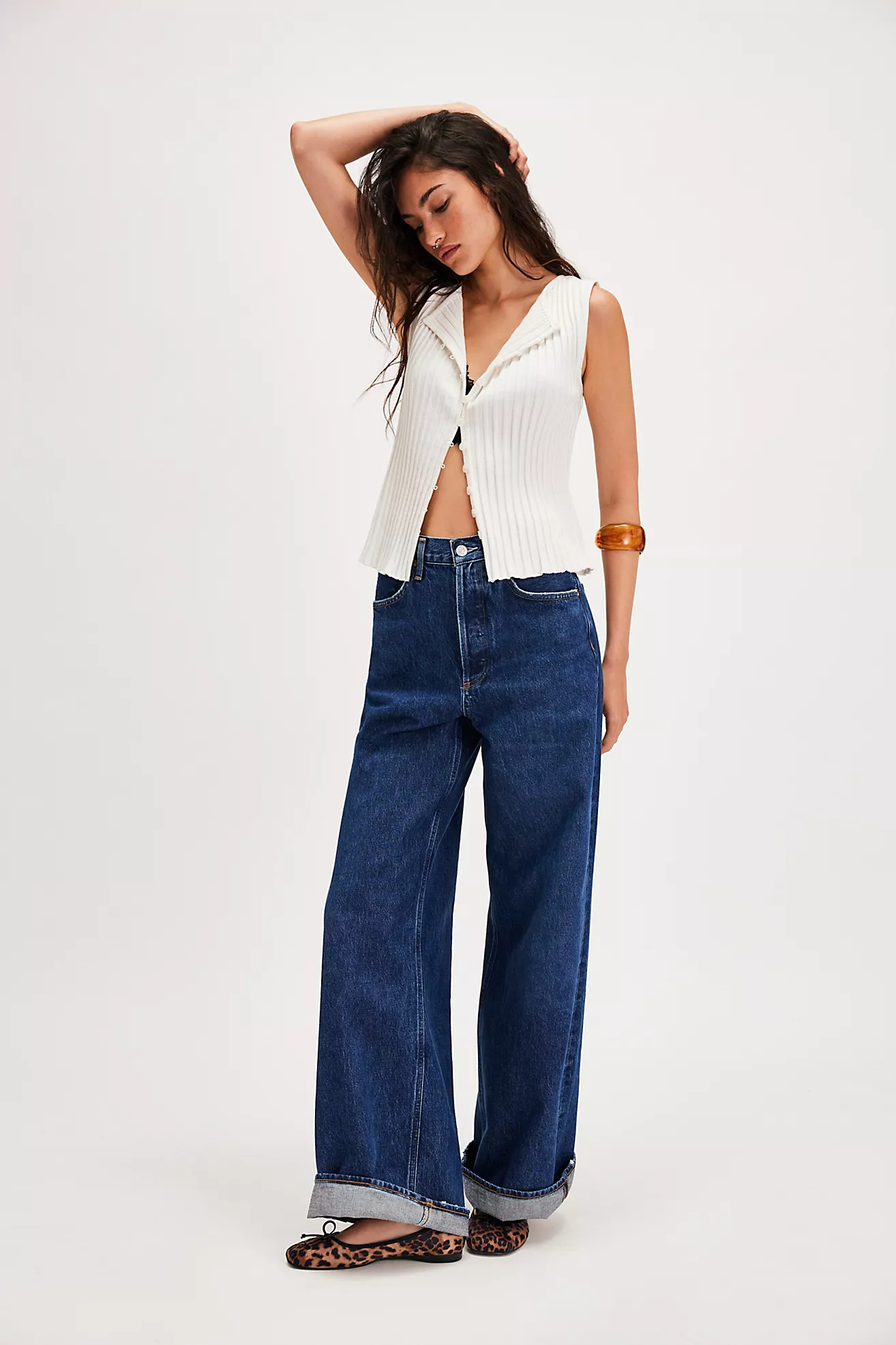 AGOLDE Dame High Rise Wide-Leg Jeans | Free People (Global - UK&FR Excluded)