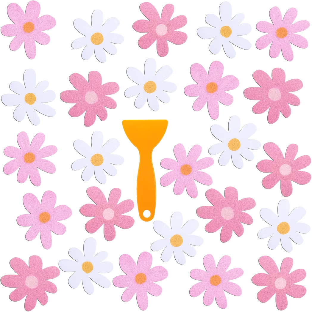 24 Pcs Flower Non Slip Bathtub Sticker Daisy Skidproof Shower Sticker Anti Slip Shower Decals Bat... | Amazon (US)