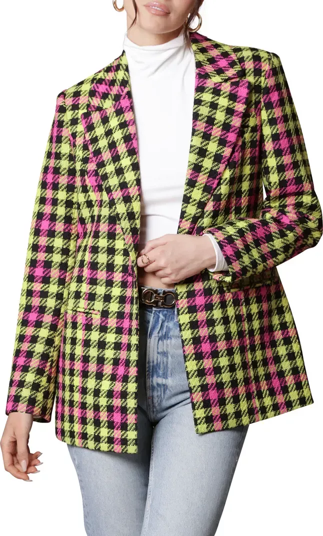 Cole haan fuzzy houndstooth coat hotsell