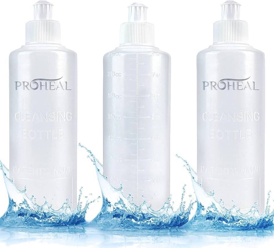 Peri Bottle for Postpartum Care - 8 oz, 3 Pack - Portable Squeeze and Medical Squirt Bottle with ... | Amazon (US)