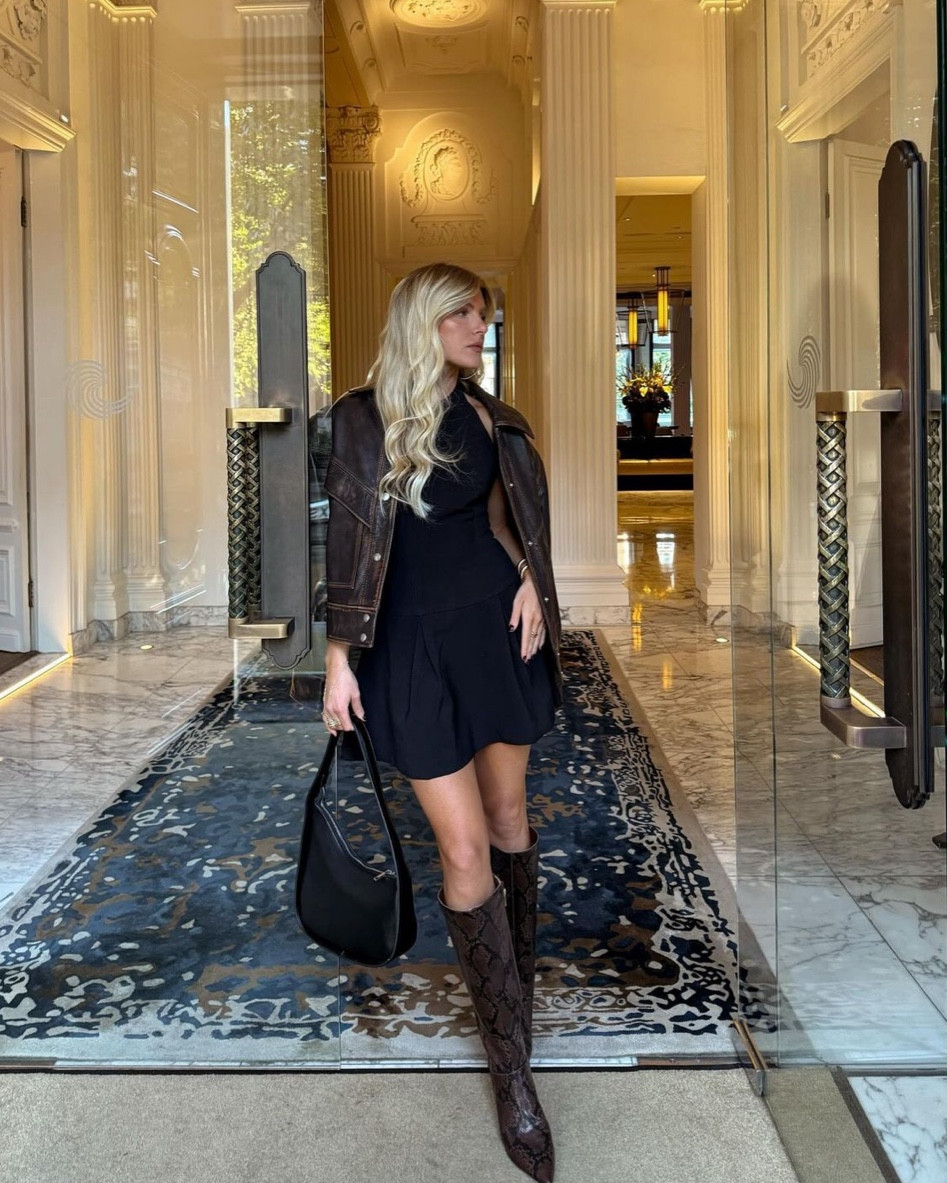 Another way to style this cute black mini dress! Obsessed with these boots

#LTKSeasonal #LTKStyleTip