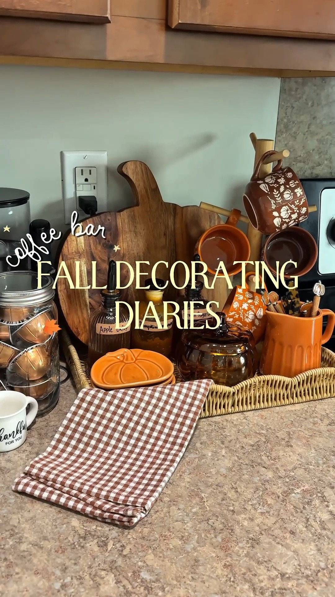 decorating diaries ep. 2 🍂☕️ turning my coffee bar into the coziest little fall corner of the kitchen

the pumpkins are out, the fall mugs have made their return & suddenly my morning coffee tastes 10x better 🎃🤎☕️

fall coffee bar • fall coffee bar decor • fall coffee station ideas • fall kitchen decor • cozy fall kitchen • fall home decor • fall decorating ideas • cozy autumn decor • autumn kitchen decor • pumpkin decor ideas • fall coffee nook • cozy home inspiration • decorating for fall • fall decor inspiration • fall decorating diaries

#LTKSeasonal #LTKfoodie #LTKHome