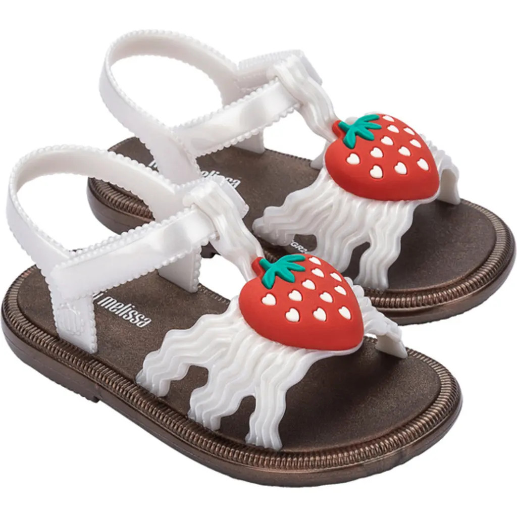 Mini Melissa Kids' Hip Ankle Strap Sandal in Bronze/pearl White at Nordstrom, Size 8 | Nordstrom