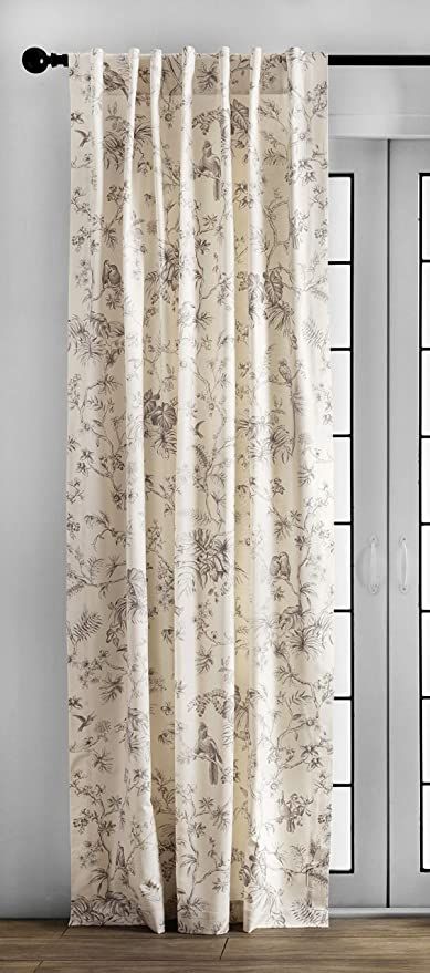 Maison d' Hermine Curtains 100% Cotton (50"x108") One Panel Easy Hanging with a Rod Pocket & Loop... | Amazon (US)