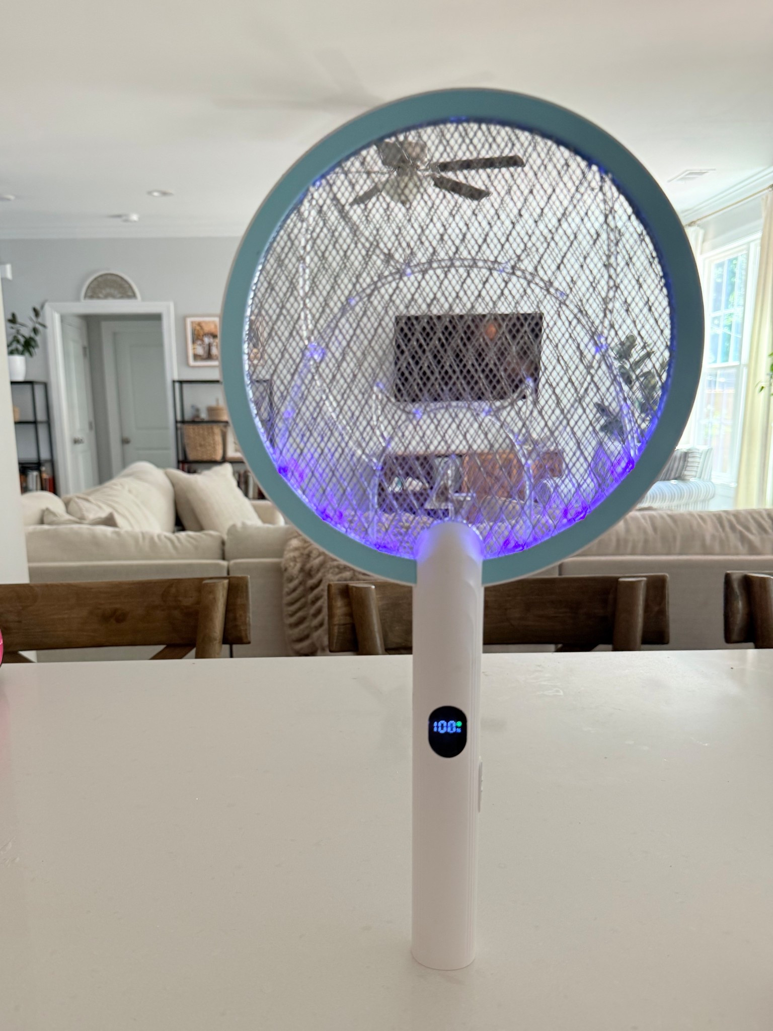 War on flies! They have been so bad here the last couple of weeks and I’d had enough. I bought this electric fly swatter, plug in fly trap and outdoor fly trap and it has made a HUGE difference!