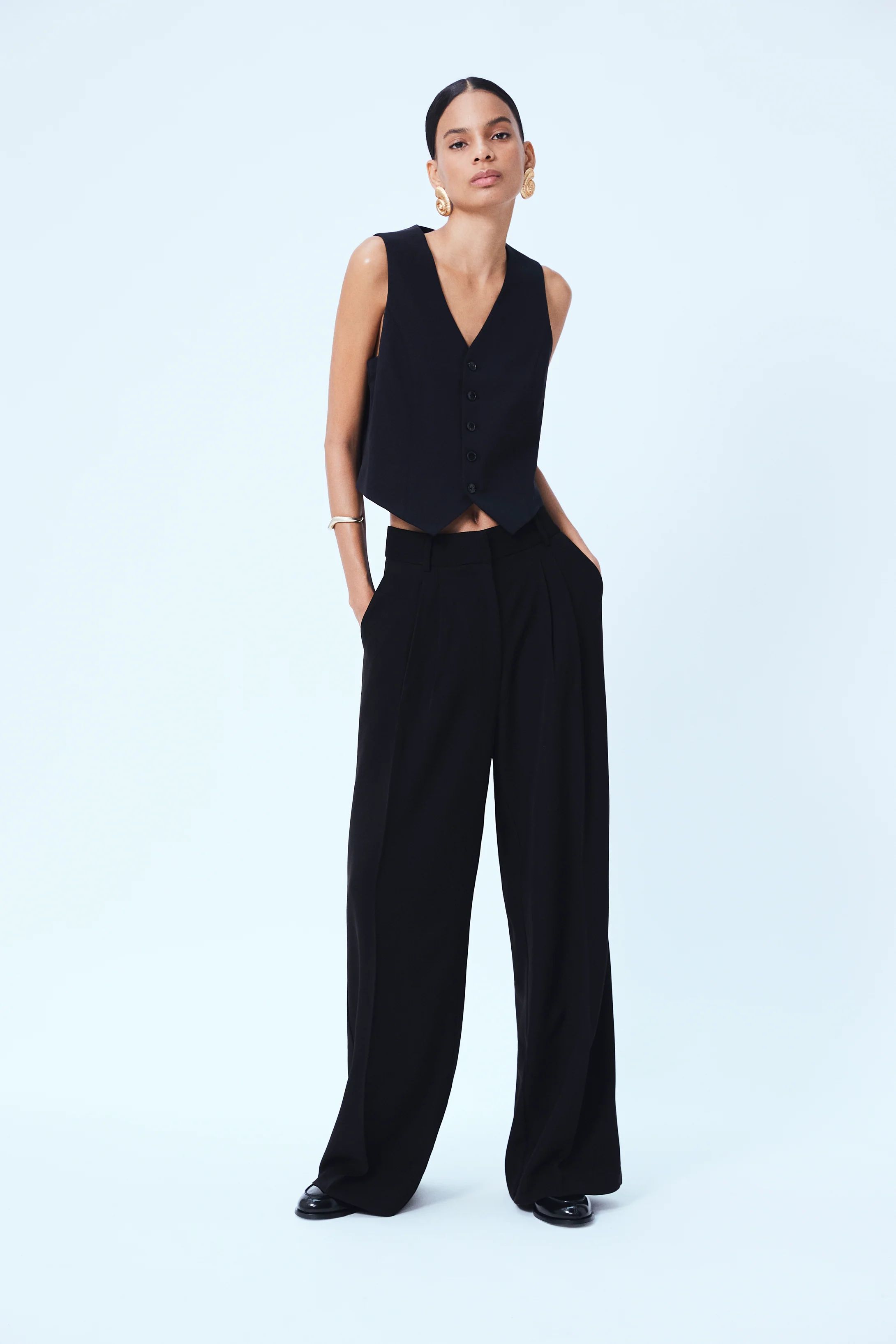 Twill Wide Leg Trouser Pant | MAYSON the label