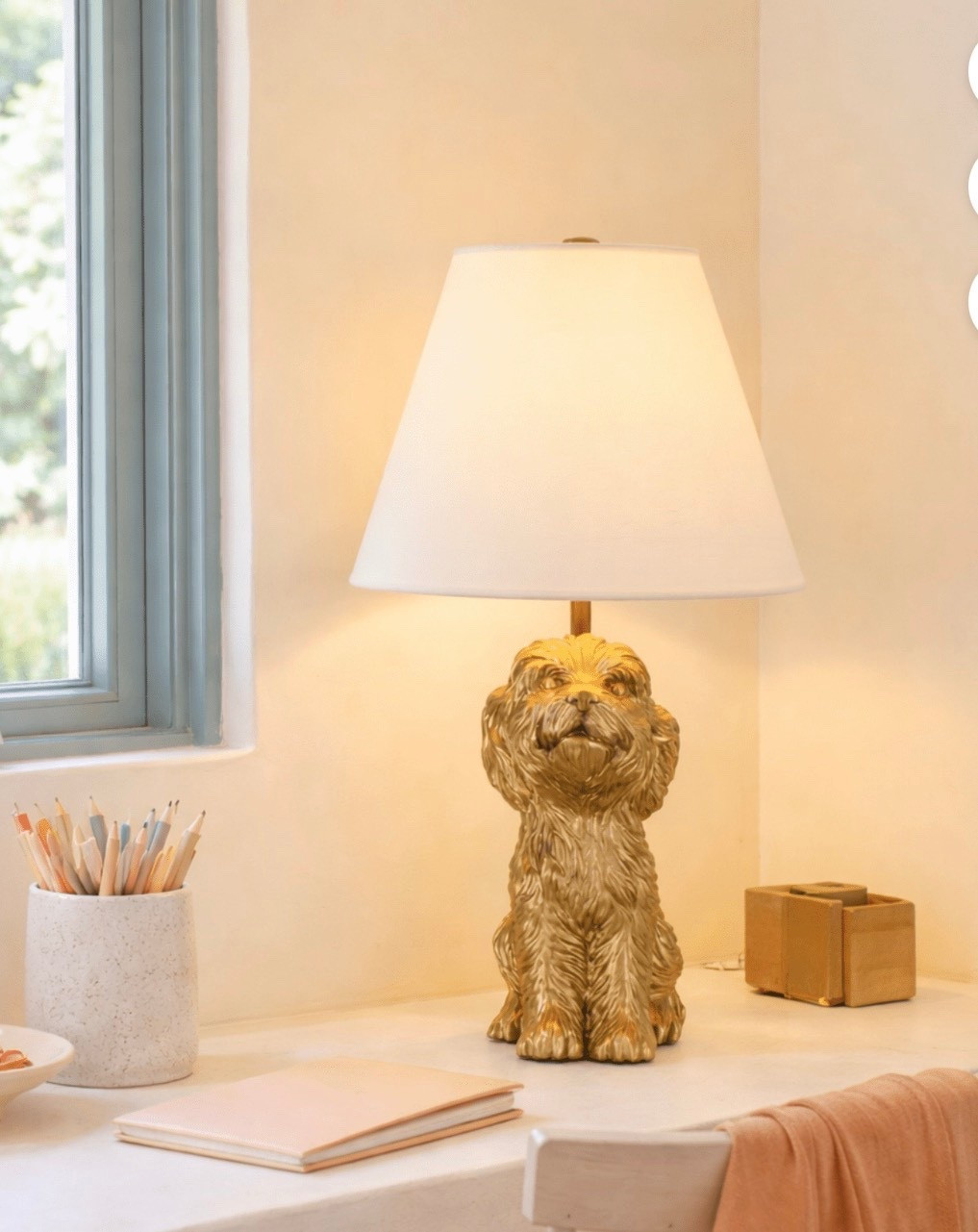 Anthropology goldendoodle lamp dupe for $49!!! The way I checked out immediately when I saw this! I’ve been wanting the anthro one for my office but the price tag is a bit much. This is so perfect!

#LTKHome #LTKFindsUnder50 #LTKFindsUnder100