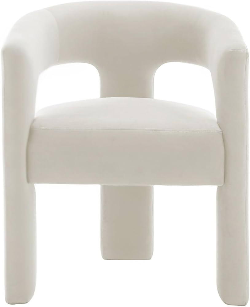 Chaises tonneau de salle à manger modernes, chaises d'accent rembourrées en velours Sherpa avec... | Amazon (CA)