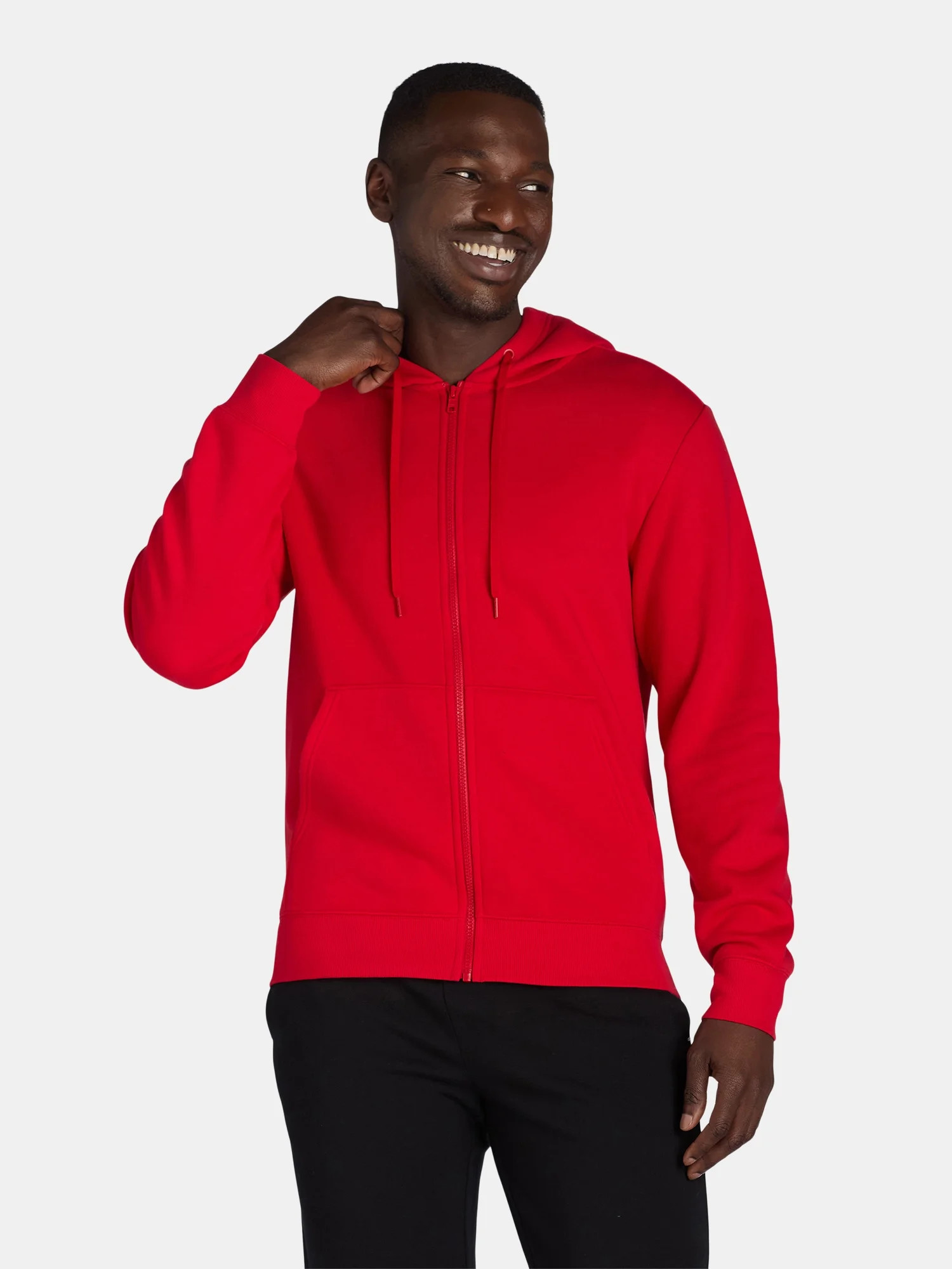 Athletic Works Men’s & Big and Tall Men’s Fleece Zip Hoodie Sweatshirt, Size S-5XL | Walmart (US)