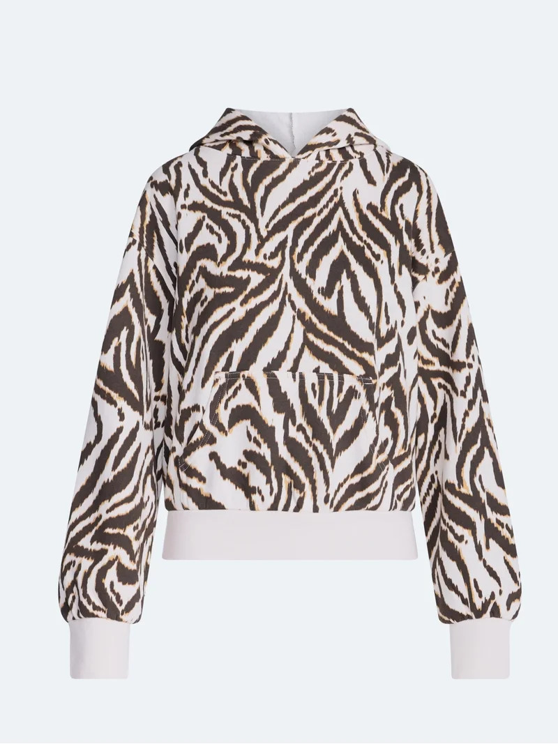 Scoop Women\u2019s and Women's Plus Mineral Washed Oversized Cropped Hoodie, Sizes XS-4X | Walmart (US)