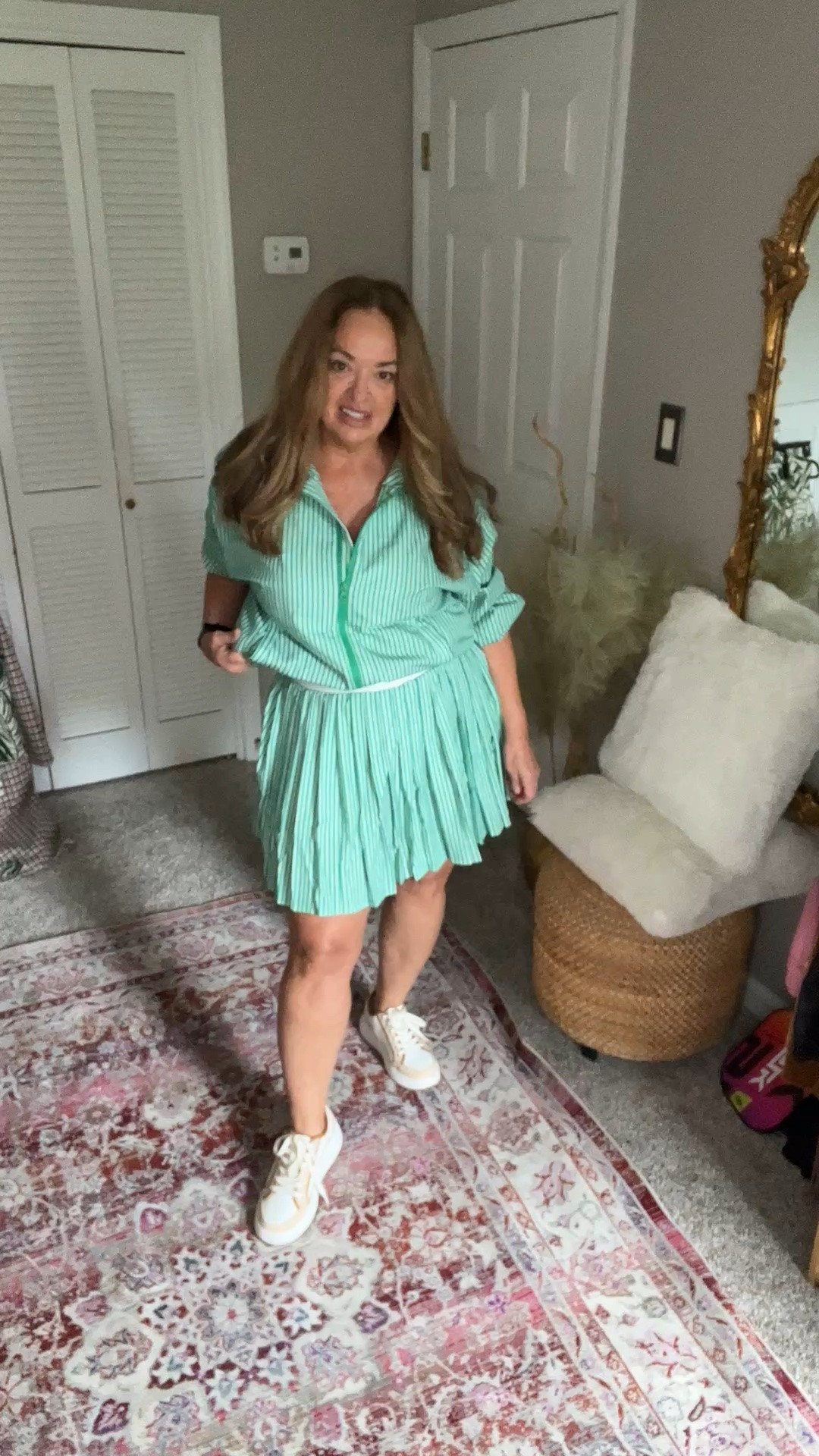 2 piece pleated skirt jacket set for racket sports and weekends. Love the kelly green! Available in other colors. Great quality

#LTKActive #LTKfitnessgoals #LTKgrwm
