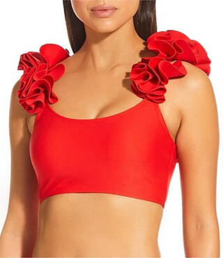Antonio Melani Solid Rosette Strap Bralette Swim Top | Dillard's | Dillard's