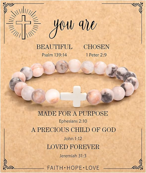 Christian Easter Gifts for Women, Easter Basket Stuffers Religious Cross Bracelet for Mom/Daughte... | Amazon (US)