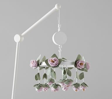 Felted Lavender Roses Musical Crib Mobile | Pottery Barn Kids