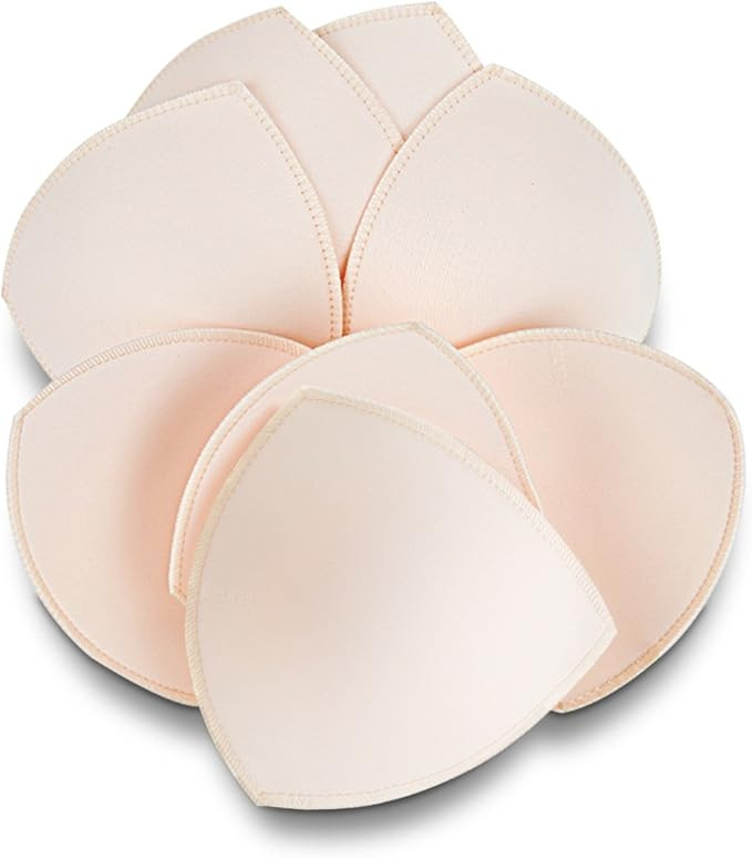 SERMICLE Bra Inserts 4 Pairs, Bra Pads Sewed Stitched Removable for Sports Bra B/C,C/D & D/E Cup ... | Amazon (US)