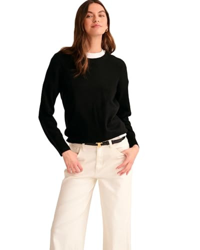 NAADAM The Original Cashmere Crewneck Sweater, Black, XXS | Amazon (US)