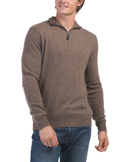 Cashmere Quarter Zip Pull Over Sweater | TJ Maxx
