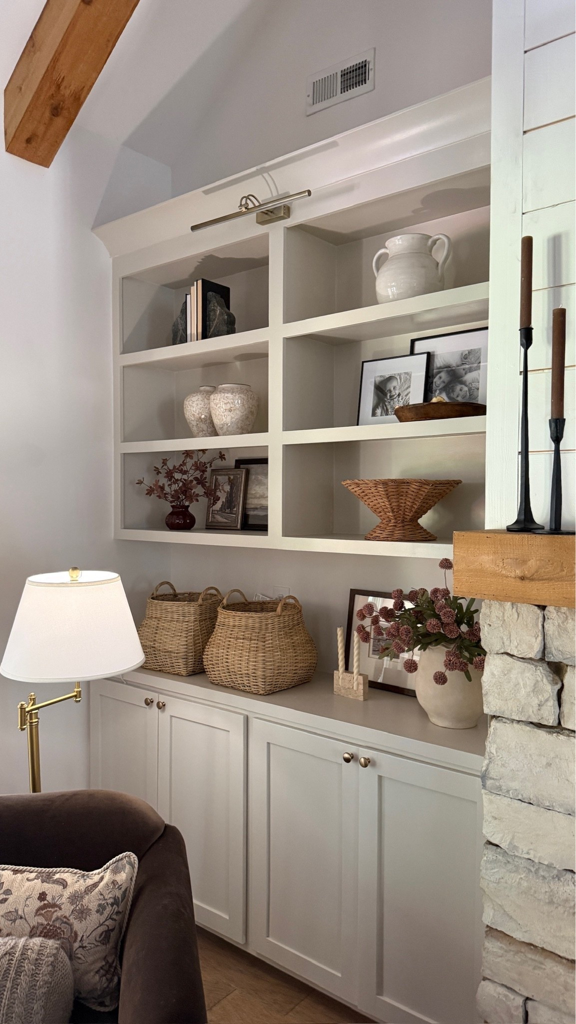 The classic shelves in our living room, styled for fall 🤍🍂 I didn’t want to overly decorate this space, but a few seasonal stems and cozy candles totally transformed the space.

#LTKHome #LTKSeasonal