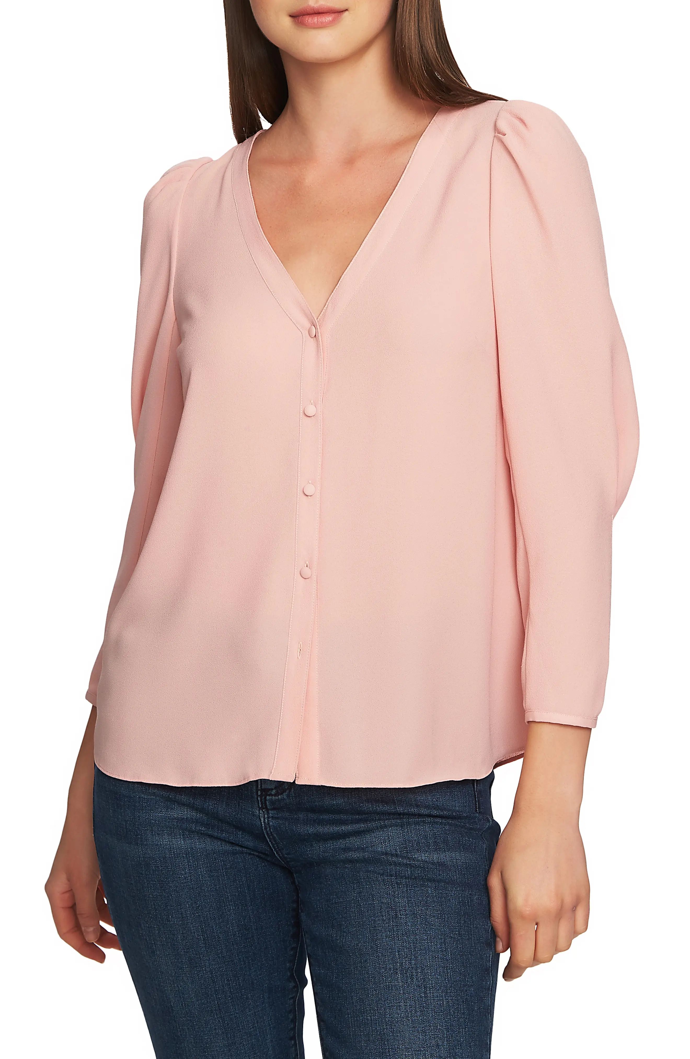 Women's 1.state Puff Sleeve Blouse, Size XX-Small - Pink | Nordstrom