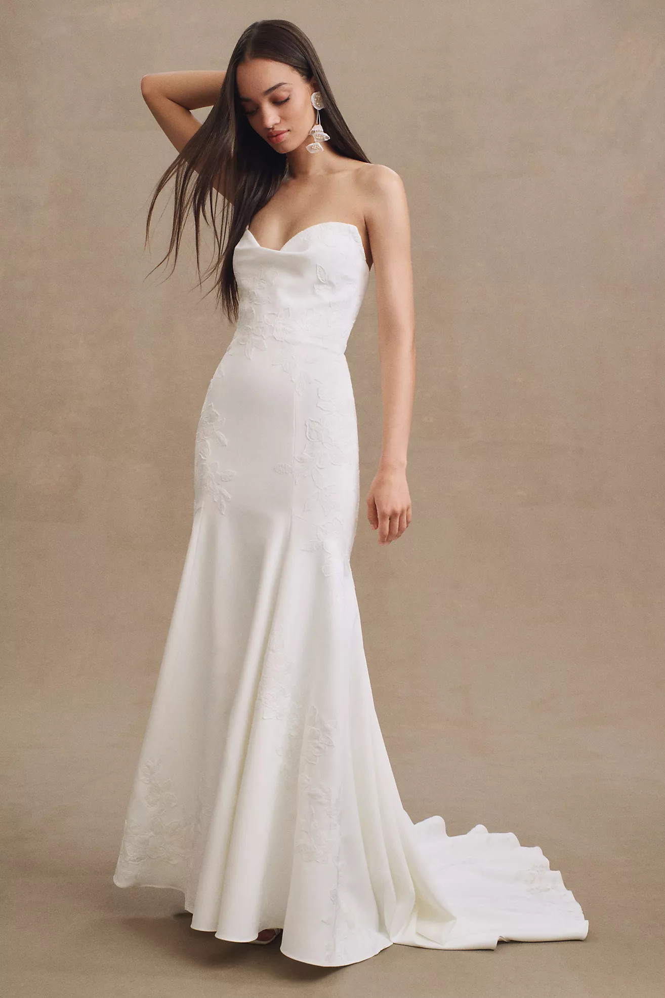 Jenny Yoo Naomi Strapless Crepe Wedding Gown | Anthropologie (US)