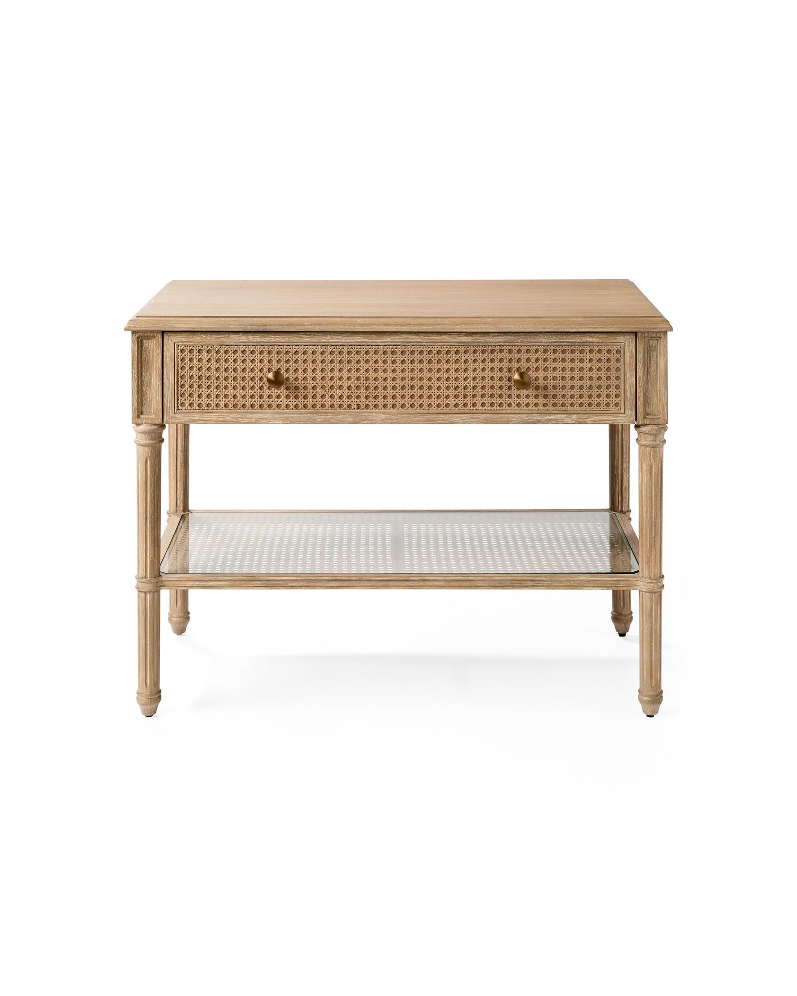 Harbour Cane Wide Nightstand | Serena and Lily