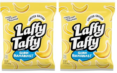 Laffy Taffy Mini Bar Bag,Banana,Chewy Taffy Candy,3.5 oz,(Pack of 2) | Amazon (US)